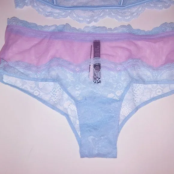 Victoria Secret Bra Set 36C Bombshell Push Up Medium Cheeky Panty Light …